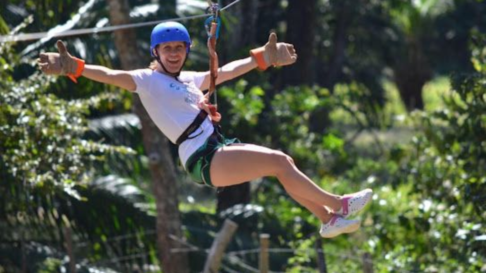 Canopy zip line in Guanacaste Rainforest